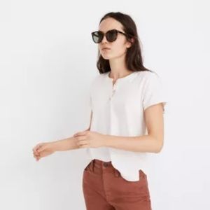 NWOT Madewell Sz M Hemp Cotton Brother Henley Tee